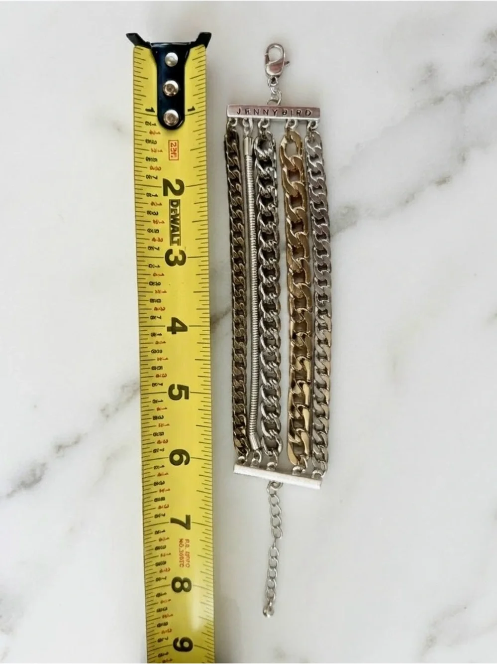 Jenny Bird Austin Cuff Mixed Metal Multi-Chain Layered Statement Bracelet